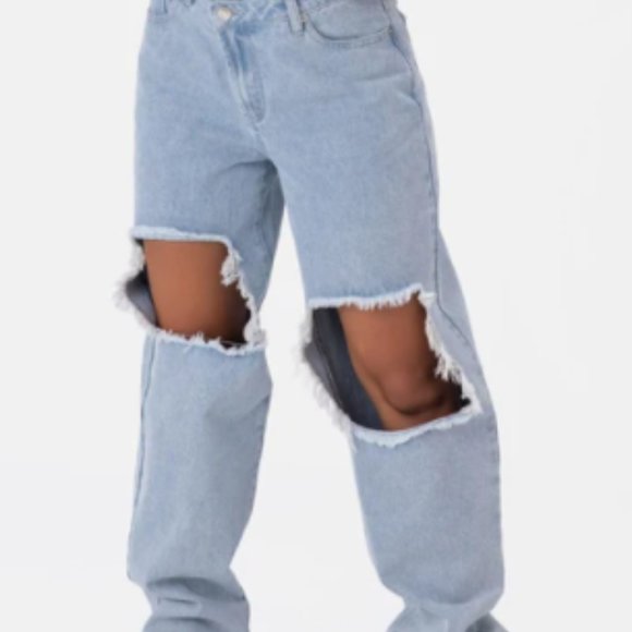 Adika: Sim Wrap-Waist Ripped Jeans | BOYFRIEND (Size Large) - Picture 3 of 4
